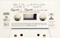Mylène Farmer et Jean-Louis Murat - Regrets - Cassette Single Blanche - Label