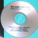 Mylène Farmer L'Amour n'est rien... DVD Promo Grce