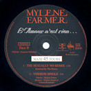 Mylène Farmer L'Amour n'est rien... Maxi 45 Tours Promo France