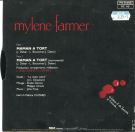 Mylène Farmer Maman a tort 45 Tours France Second Pressage