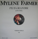 Single Plus Grandir Live (1990) - Maxi 45 Tours Promo