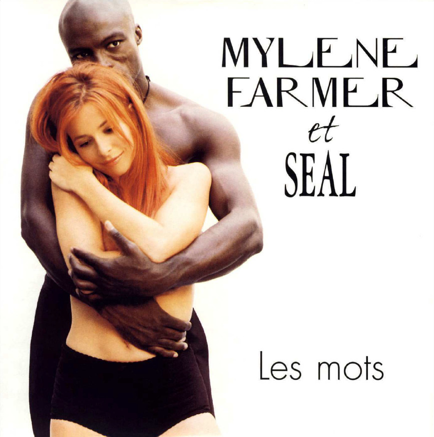 Mylène Farmer et Seal - Pochette single Les mots