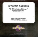 Mylène Farmer Si j'avais au moins... DVD Promo Grèce