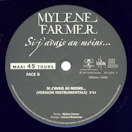Mylène Farmer Si j'avais au moins... Maxi 45 Tours France