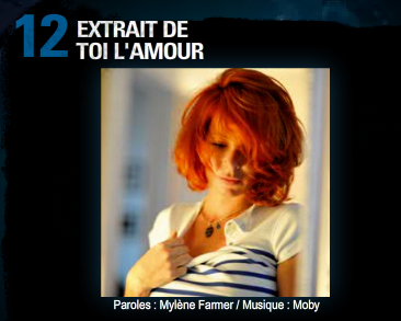 Mylène Farmer Bleu Noir Extrait de Toi l'amour