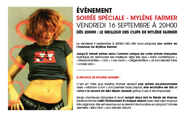 Soirée Mylène Farmer NRJ Hits 16 septembre 2011