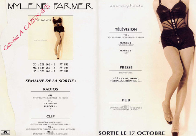Mylène Farmer Anamorphosée Plan Promo France