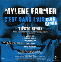 Mylène Farmer C'est dans l'air Tiesto Remix CD Promo