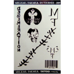 Mylène Farmer Merchandising Tour 2009 Planche de Tatoo Point de Suture