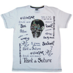 Mylène Farmer Tour 2009 Skinny Skull Blanc Homme