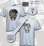 Mylène Farmer Merchandising Tour 2009 Tee-shirt Blanc Skull