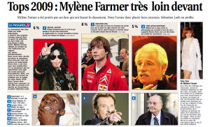 Mylène Farmer Le Progrès 29 décembre 2009