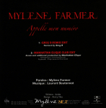 Mylène Farmer Appelle mon numéro CD Promo Remixes Pochette Recto