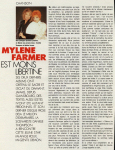 Mylène Farmer Presse Madame Figaro 01er novembre 1991