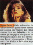 Mylène Farmer Presse Charlie Avril 1985