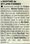 Mylène Farmer Fan Club Août 1986