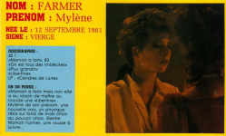 Mylène Farmer Graffiti Novembre 1986