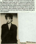 Mylène Farmer La Charente Libre 16Juin 1986