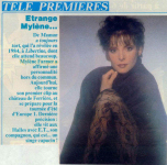 Mylène Farmer Télé 7 Jours 09 juin 1986