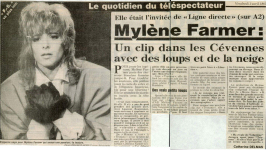 Mylène Farmer Presse - France Soir - 3 avril 1987