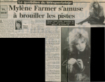 Mylène Farmer France Soir 13 novembre 1987