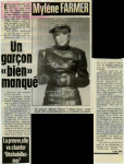 Mylène Farmer Presse Ici Paris 13 novembre 1987