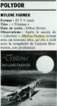 Mylène Farmer Show Magazine Mars 1987