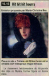 Mylène Farmer Télé Poche 10 août 1987