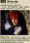 Mylène Farmer Télé Poche 11 mai 1987