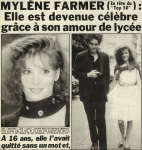 Mylène Farmer Presse France Dimanche 08 février 1988