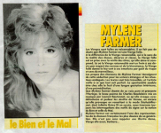 Mylène Farmer Presse Intimité 15 septembre 1988