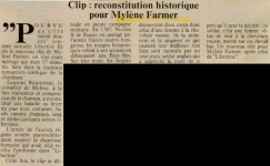 Mylène Farmer Presse La Marseillaise 12 octobre 1988