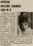 Mylène Farmer Presse Le Parisien 07 octobre 1988