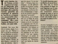 Mylène Farmer Presse Le Provencal 20 août 1988