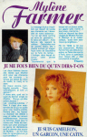 Mylène Farmer Presse Top Secrets Mai 1988