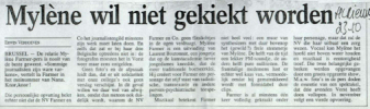 Mylène Farmer Presse HL Nieuws 23 octobre 1989