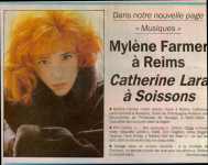 Mylène Farmer Presse L'Union 17 novembre 1989