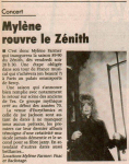 Mylène Farmer Presse Le Midi Libre 26 septembre 1989