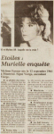 Mylène Farmer Presse Le Progrès 10 octobre 1989