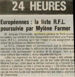 Mylène Farmer Presse Le Progrès 16 juin 1989