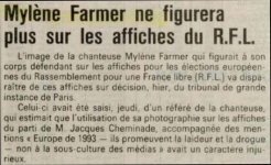 Mylène Farmer Presse Le progrès 17 juin 1989