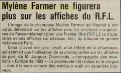 Mylène Farmer Presse Le Progrès 17 juin 1989