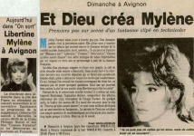 Mylène Farmer Presse Le Provençal 20 septembre 1989