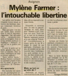 Mylène Farmer Presse Le rovençal 26 septembre 1989