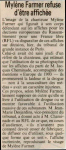 Mylène Farmer Presse Le Quotidien de Paris 17 juin 1989