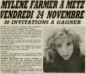 Mylène Farmer Presse Le Républicain Lorrain 09 novembre 1989