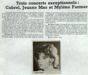 Mylène Farmer Presse Le Républicain Lorrain 16 octobre 1989