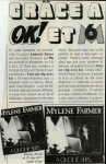 Mylène Farmer Presse OK ! 04 septembre 1989