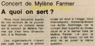 Mylène Farmer Presse Ouest France 10 octobre 1989