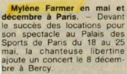 Mylène Farmer Presse Ouest France 23 mars 1989